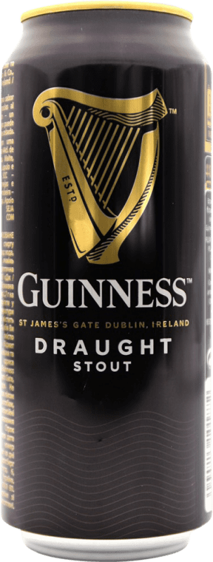 2,95 € | Cerveza Guinness 44 cl Draught — De Barril, Stout Irlanda Lata Medium 50 cl