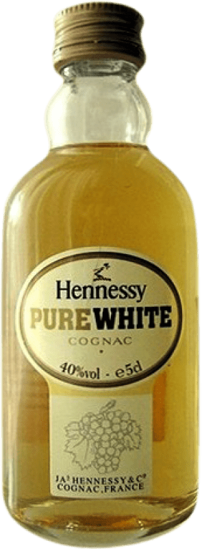 Envio grátis | Cognac Conhaque Hennessy Pure White A.O.C. Cognac França Garrafa Miniatura 5 cl