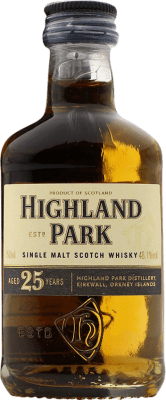 Single Malt Whisky Highland Park 25 Ans Bouteille Miniature 5 cl