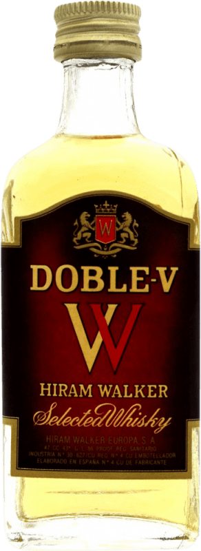 23,95 € Envoi gratuit | Blended Whisky Hiram Walker Doble V Bouteille Miniature 5 cl