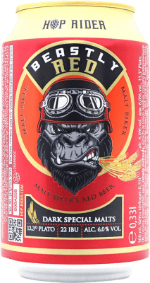 ビール Hop Rider Beastly Red アルミ缶 33 cl