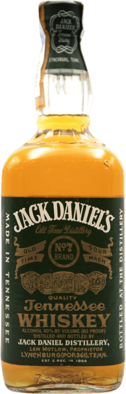 Envio grátis | Whisky Bourbon Jack Daniel's Etiqueta Verde Espécime de Colecionador Estados Unidos 70 cl