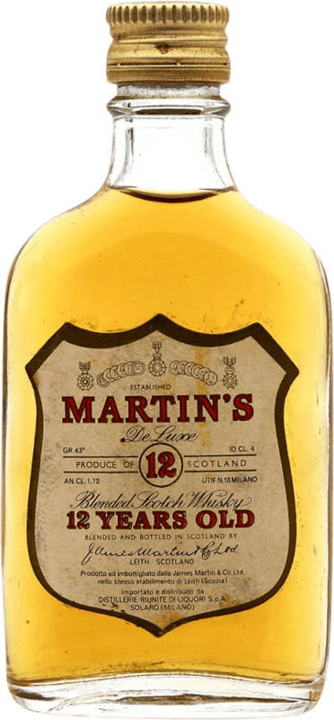 Envio grátis | Whisky Blended James Martin's Reino Unido 12 Anos Garrafinha Miniatura 4 cl