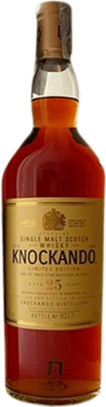 Kostenloser Versand | Whiskey Single Malt Knockando Großbritannien 25 Jahre 70 cl