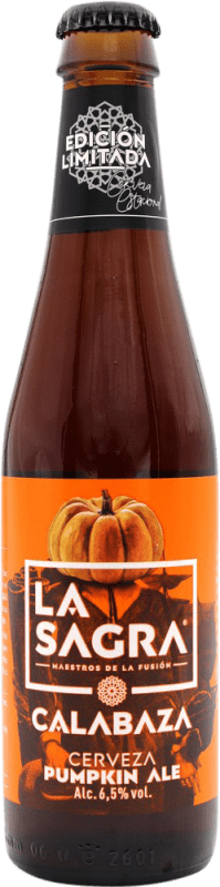 Kostenloser Versand | Bier La Sagra Ale Spanien Drittelliterflasche 33 cl Calabaza — Kürbis