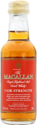 威士忌单一麦芽威士忌 Macallan Cask Strength 收藏家标本 微型瓶 5 cl