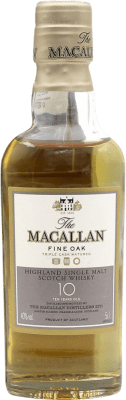 Single Malt Whisky Macallan Fine Oak 10 Ans Bouteille Miniature 5 cl