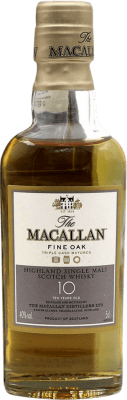Whisky Single Malt Macallan Fine Oak Cask — Botte di Rovere 10 Anni Bottiglietta Mignon 5 cl
