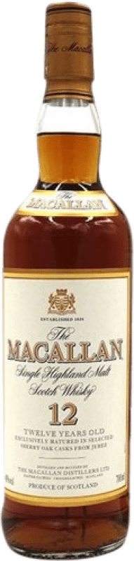 Envoi gratuit | Single Malt Whisky Macallan Sherry Oak Old Label Royaume-Uni 12 Ans 70 cl