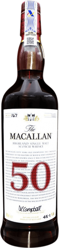 Kostenloser Versand | Single Malt Whisky Macallan Red — Edition Rot, Collection — Kollektion Großbritannien 50 Jahre 70 cl