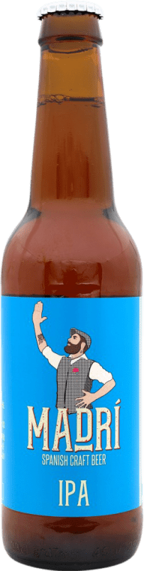 Kostenloser Versand | Bier Madrí IPA Spanien Drittel-Liter-Flasche 33 cl