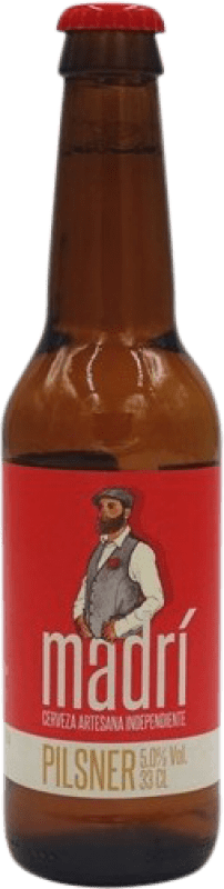 Kostenloser Versand | Bier Madrí Spanien Drittel-Liter-Flasche 33 cl