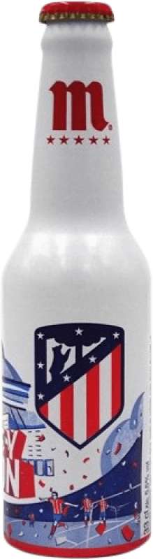 Free Shipping | Beer Mahou Atlético de Madrid Afición Spain One-Third Bottle 33 cl