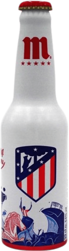 Kostenloser Versand | Bier Mahou Atlético de Madrid Neptuno Spanien Drittel-Liter-Flasche 33 cl