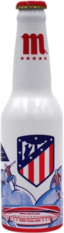 Free Shipping | Beer Mahou Atlético de Madrid Wanda Metropolitano Spain One-Third Bottle 33 cl