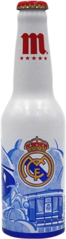 Envio grátis | Cerveja Mahou Real Madrid Santiago Bernabéu Espanha Garrafa Terço 33 cl