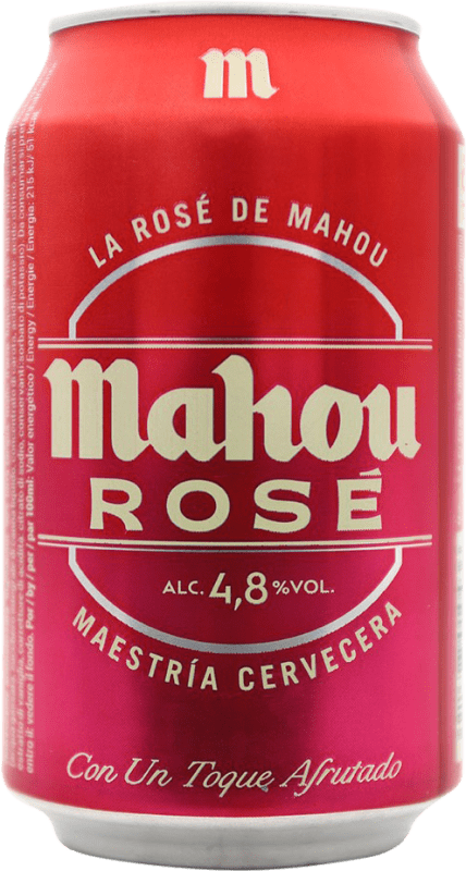 Kostenloser Versand | Bier Mahou Rosé Spanien Alu-Dose 33 cl