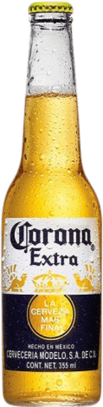 Free Shipping | 12 units box Beer Modelo Corona Mexico One-Third Bottle 35 cl