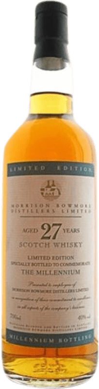 Envío gratis | Whisky Single Malt Morrison's Bowmore The Millenium Escocia Reino Unido 27 Años 70 cl Ejemplar Coleccionista No Apto para Consumo