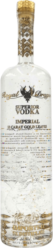 Envío gratis | Vodka Royal Dragon. Imperial Rusia Botella Especial 1,5 L