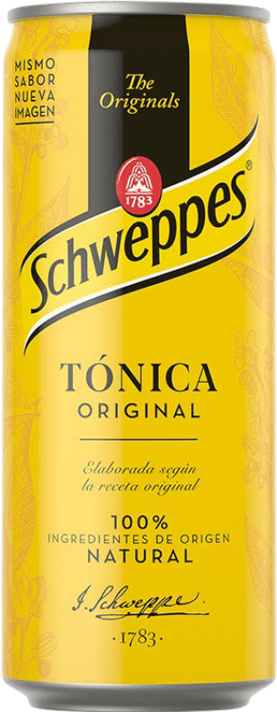 Free Shipping | 6 units box Soft Drinks & Mixers Schweppes Tónica Original Spain Can 33 cl