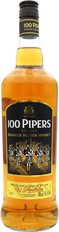 Envoi gratuit | Blended Whisky Seagram's 100 Pipers Ecosse Royaume-Uni 1 L