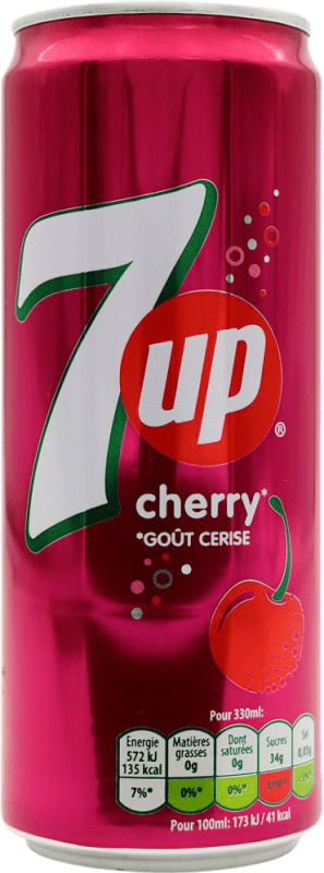 Free Shipping | Soft Drinks & Mixers Seven Up 7up Cherry Spain Can 33 cl