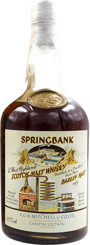 14 132,95 € Free Shipping | Single Malt Whisky Springbank Local 61º Collector's Item Not for Consumption Barley