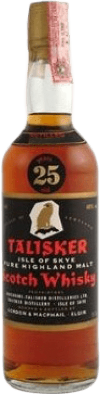 Envoi gratuit | Single Malt Whisky Talisker Black Label Spécimen de Collection Royaume-Uni 25 Ans 70 cl