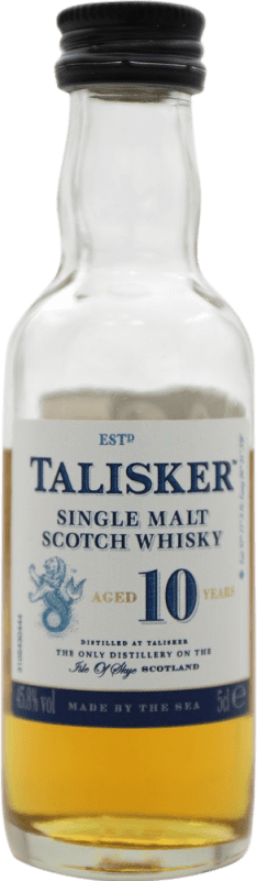 Free Shipping | Whisky Single Malt Talisker Collector's Specimen United Kingdom 10 Years Miniature Bottle 5 cl