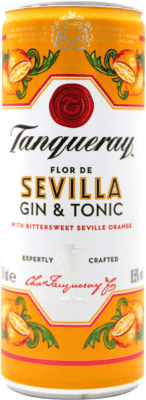 2,95 € Spedizione Gratuita | Bibite e Mixer Tanqueray Flor de Sevilla Gin & Tonic Lattina 25 cl