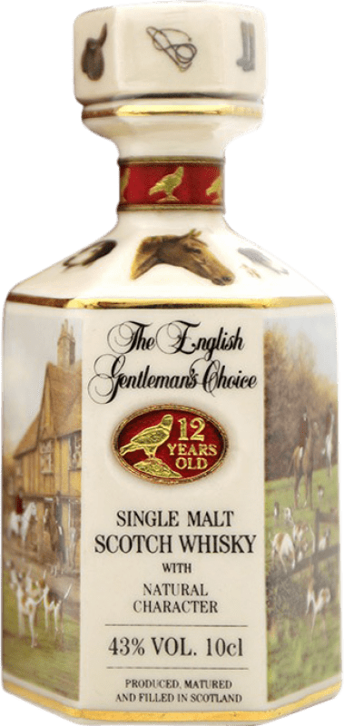 Envoi gratuit | Single Malt Whisky The English Gentleman's Choice Royaume-Uni 12 Ans Bouteille Miniature 10 cl