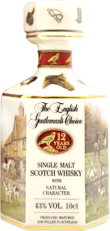 Envío gratis | Whisky Single Malt The English Gentleman's Choice Reino Unido 12 Años Botellín Miniatura 10 cl