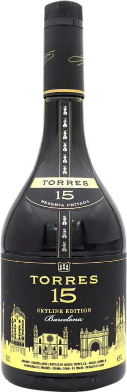 Envio grátis | Brandy Conhaque Torres Skyline Edition D.O. Catalunya Espanha 15 Anos 1 L