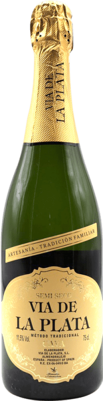 Envio grátis | Espumante branco Vía de la Plata Semi-seco Semi-doce D.O. Cava Espanha 75 cl