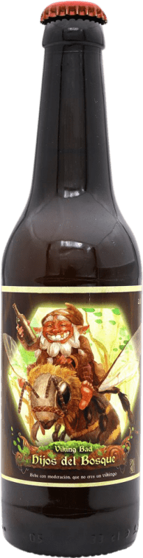 Kostenloser Versand | Kräuterlikör Viking Bad Hidromiel Hijos del Bosque Spanien Drittel-Liter-Flasche 33 cl