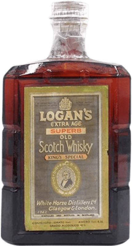 Free Shipping | Whisky Blended White Horse Logan's Extra Age Collector's Specimen United Kingdom 70 cl