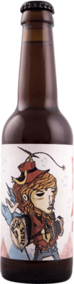 ビール Artesanas de Albacete Red Ale 3分の1リットルのボトル 33 cl