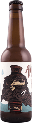 ビール Artesanas de Albacete American IPA 3分の1リットルのボトル 33 cl