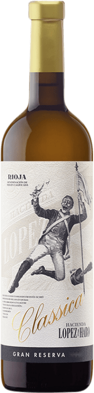 Бесплатная доставка | Белое вино Hacienda López de Haro Classica Blanco Гранд Резерв D.O.Ca. Rioja Ла-Риоха Испания Viura 75 cl