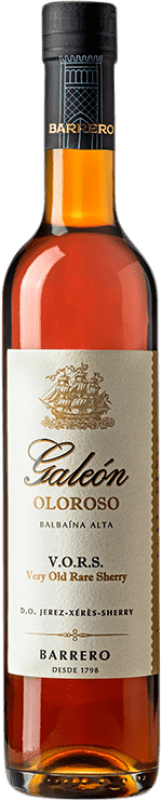 Envoi gratuit | Vin fortifié Barrero Galeón VORS Oloroso D.O. Jerez-Xérès-Sherry Andalousie Espagne Listán Blanc Bouteille Medium 50 cl