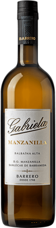 Free Shipping | Fortified wine Barrero Gabriela Manzanilla D.O. Manzanilla-Sanlúcar de Barrameda Andalusia Spain Listán White 75 cl