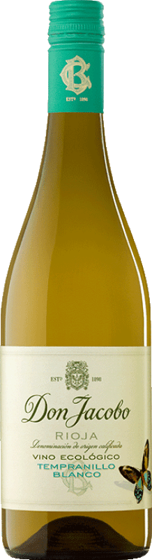 Envío gratis | Vino blanco Corral Cuadrado Don Jacobo Blanco Ecológico D.O.Ca. Rioja La Rioja España Tempranillo Blanco 75 cl