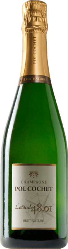 Free Shipping | White sparkling Pol Cochet Latitude 48.01 Brut Nature A.O.C. Champagne Champagne France Pinot Black, Chardonnay 75 cl