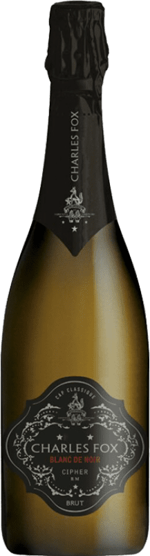 Envío gratis | Espumoso blanco Charles Fox Cipher Blanc de Noir Elgin Valley Sudáfrica Pinot Negro, Moscatel de Alejandría 75 cl