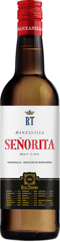 Free Shipping | Fortified wine Valdespino Manzanilla Señorita D.O. Manzanilla-Sanlúcar de Barrameda Andalusia Spain Palomino Fino 75 cl