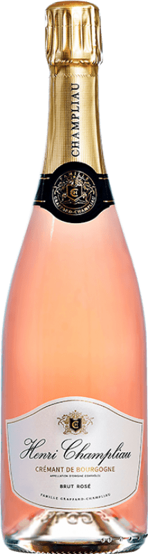 Envío gratis | Espumoso rosado Henri Champliau Rosé Brut A.O.C. Crémant de Bourgogne Borgoña Francia Pinot Negro, Gamay, Chardonnay 75 cl