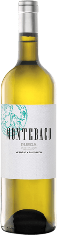 Бесплатная доставка | Белое вино Montebaco Verdejo Sauvignon Blanc D.O. Rueda Кастилия-Леон Испания Verdejo, Sauvignon White 75 cl