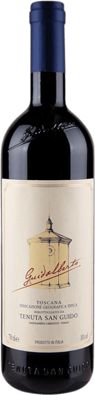 109,95 € | Red wine San Guido Guidalberto I.G.T. Toscana Tuscany Italy Merlot, Cabernet Sauvignon Magnum Bottle 1,5 L