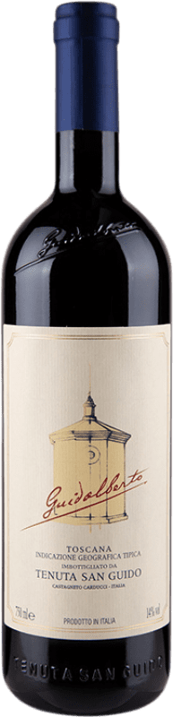 Kostenloser Versand | Rotwein San Guido Guidalberto I.G.T. Toscana Toskana Italien Merlot, Cabernet Sauvignon Magnum-Flasche 1,5 L